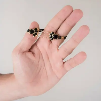 Devon Rex - Gold Cat Paws Penis Band
