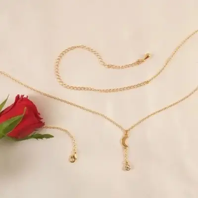 Diana - Gold Waist Chain with Moon and Crystal Jewel Charms