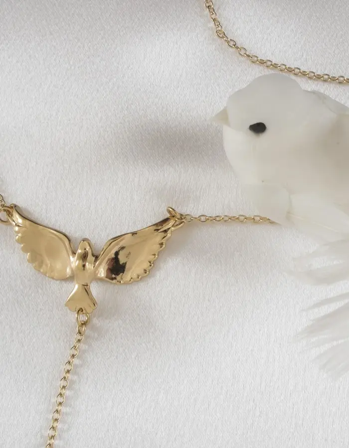 Disturbia - Gold Waist Chain with Dove Pendant