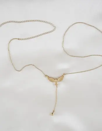 Disturbia - Gold Waist Chain with Dove Pendant