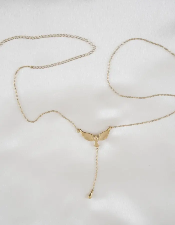 Disturbia - Gold Waist Chain with Dove Pendant