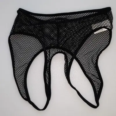 Double Danger - Fishnet Crotchless and Backless Panty