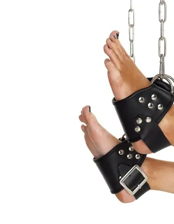 Double Leather Hanging Ankle Restraints