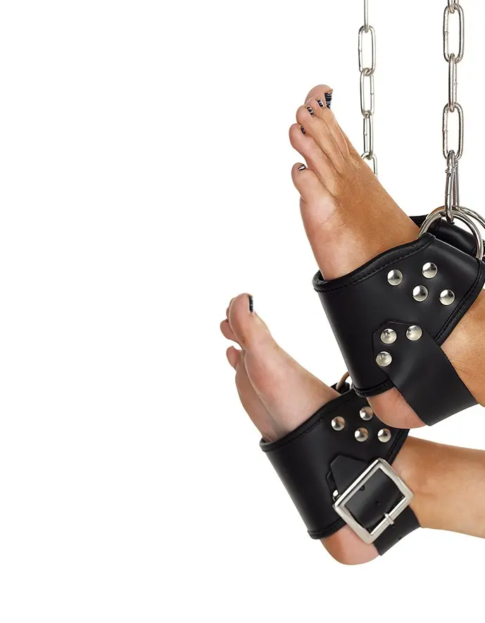 Double Leather Hanging Ankle Restraints