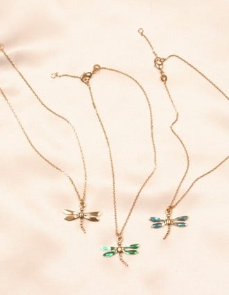 Dragonfly Wrist or Ankle Chain in Gold
