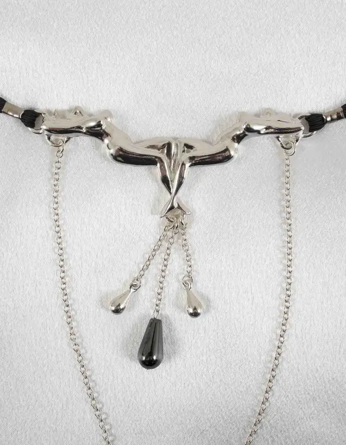 Dreams - Silver Vagina Jewelry with Nude Goddess Lovers