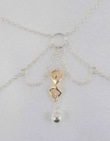 Dryad - Open Cup Bra in Silver with Tree Nymph Charm