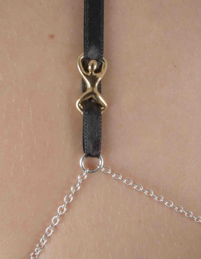 Dryad – Offener BH in Silber mit Baumnymphen-Charme