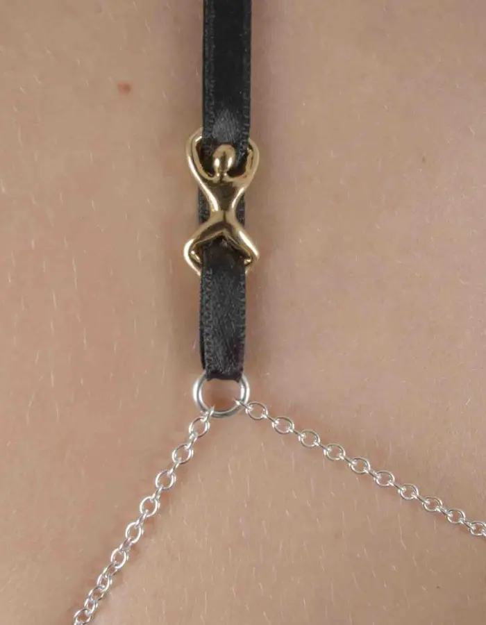 Dryad - Open Cup Bra in Silver with Tree Nymph Charm