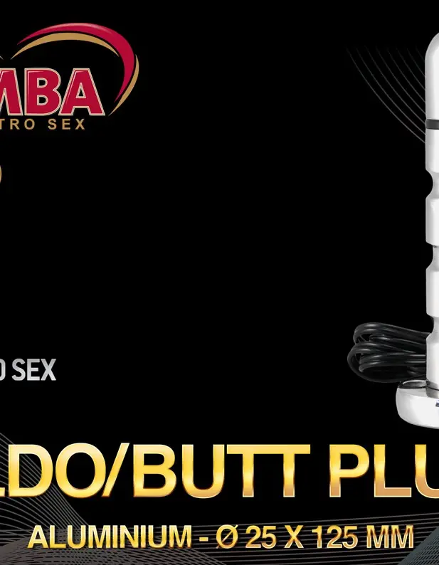 E-Stim Electro Sex Anal Dildo 25 mm With Ridges