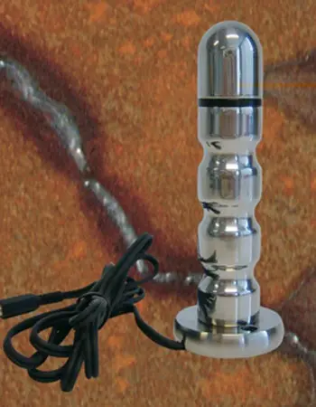 E-Stim Electro Sex Anal Dildo 25 mm With Ridges