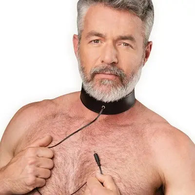 Electro Sex Leather Bipolar Shock Collar