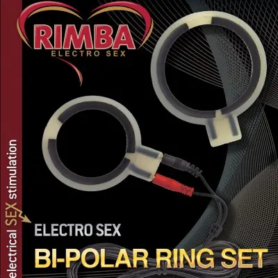 Electro Sex Set Silicone Round BI-Polar Rings with Cable
