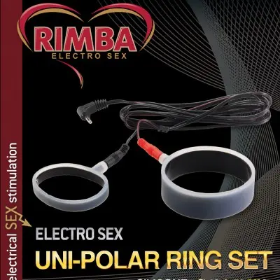 Electro Sex Set of Uni-Polar Silicone Cock Rings With Cable