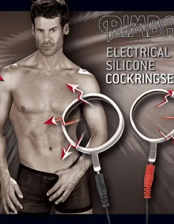 Electro Sex Set of Uni-Polar Silicone Cock Rings With Cable