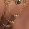 Elfin Goddess - Gold Vagina Jewelry with G String