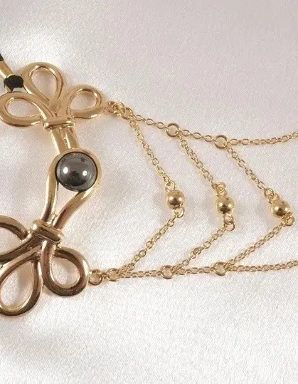 Elfin Goddess - Gold Vagina Jewelry with G String