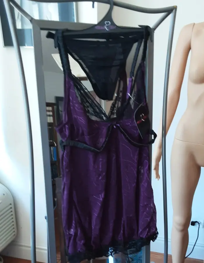 Emilie Chemise Lingerie with G-String