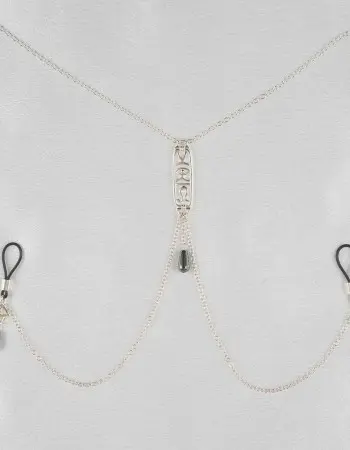 Eye of Horus - Silver Breast and Nipple Necklace with Wadjet Charm