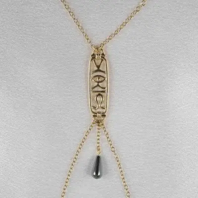 Eye of Ra - Gold Breast and Nipple Necklace with Wadjet Charm