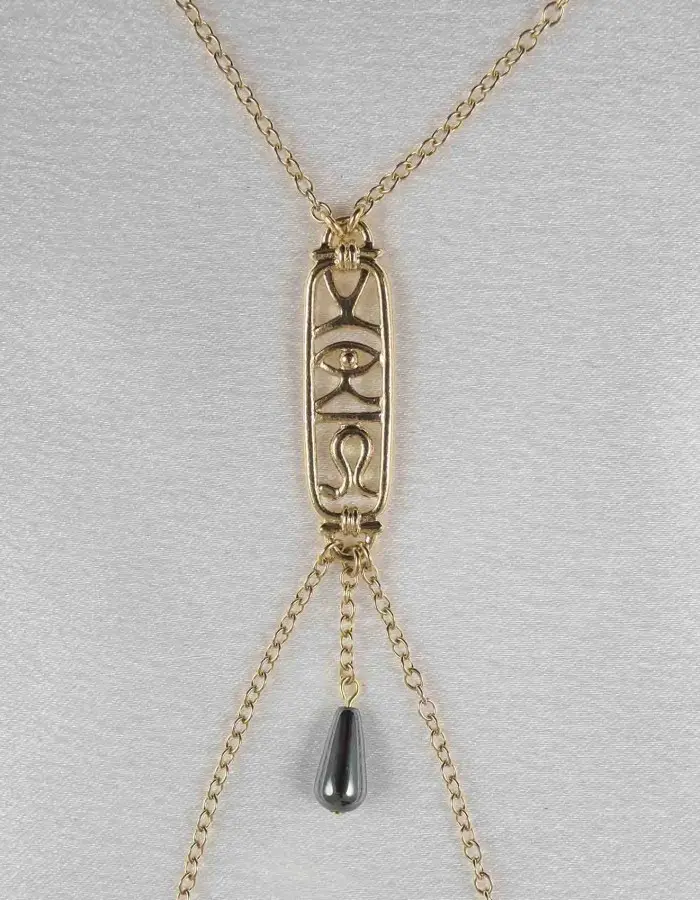 Eye of Ra - Gold Breast and Nipple Necklace with Wadjet Charm