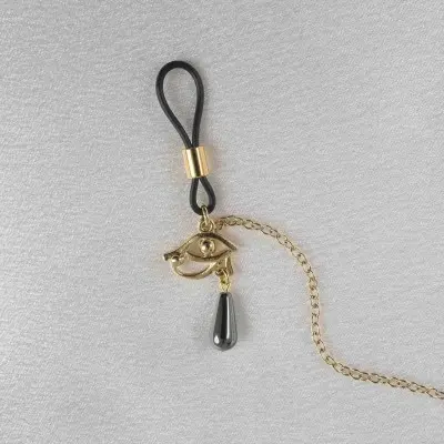 Eye of Ra - Gold Breast and Nipple Necklace with Wadjet Charm