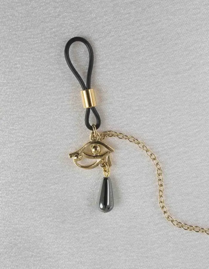 Eye of Ra - Gold Breast and Nipple Necklace with Wadjet Charm