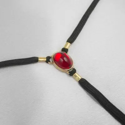 Fiery Skipper - Women’s Butterfly G-String with Pendants in Gold