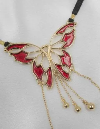 Fiery Skipper - Women’s Butterfly G-String with Pendants in Gold
