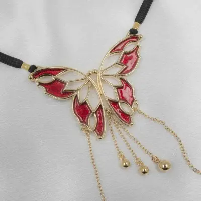 Fiery Skipper - Women’s Butterfly G-String with Pendants in Gold