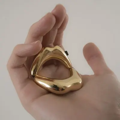 Final Four - Men's Gold Kiss Penis Chain Bracelet
