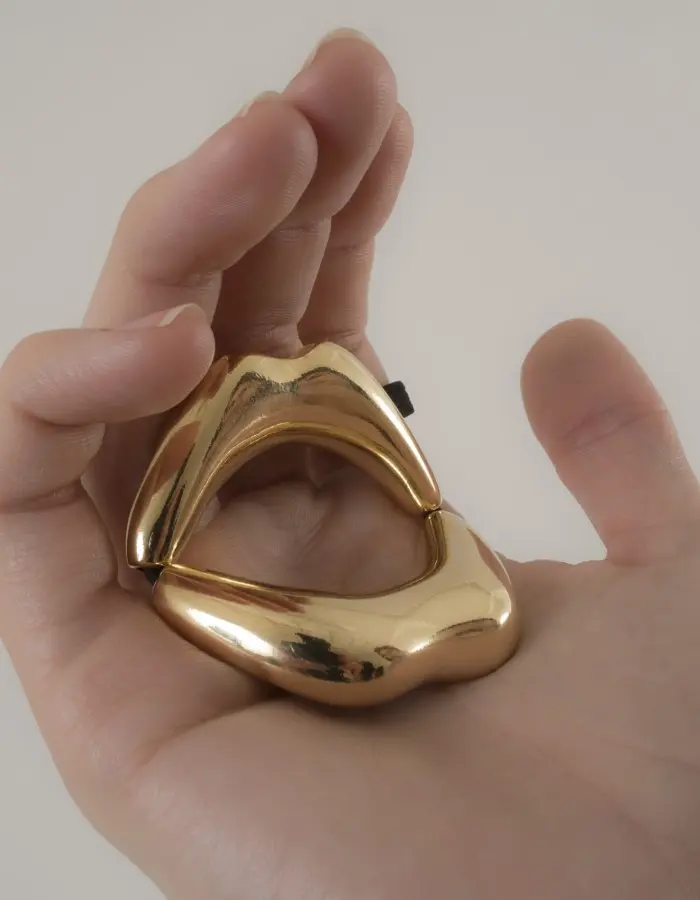 Final Four - Men's Gold Kiss Penis Chain Bracelet