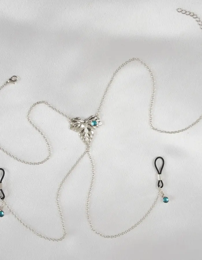 First Snowfall - Silver Foliage Breast Chain