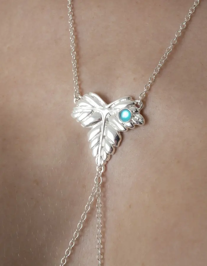 First Snowfall - Silver Foliage Breast Chain