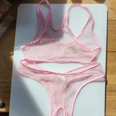 Fisher of Men - Fishnet Bra & Crotchless Thong