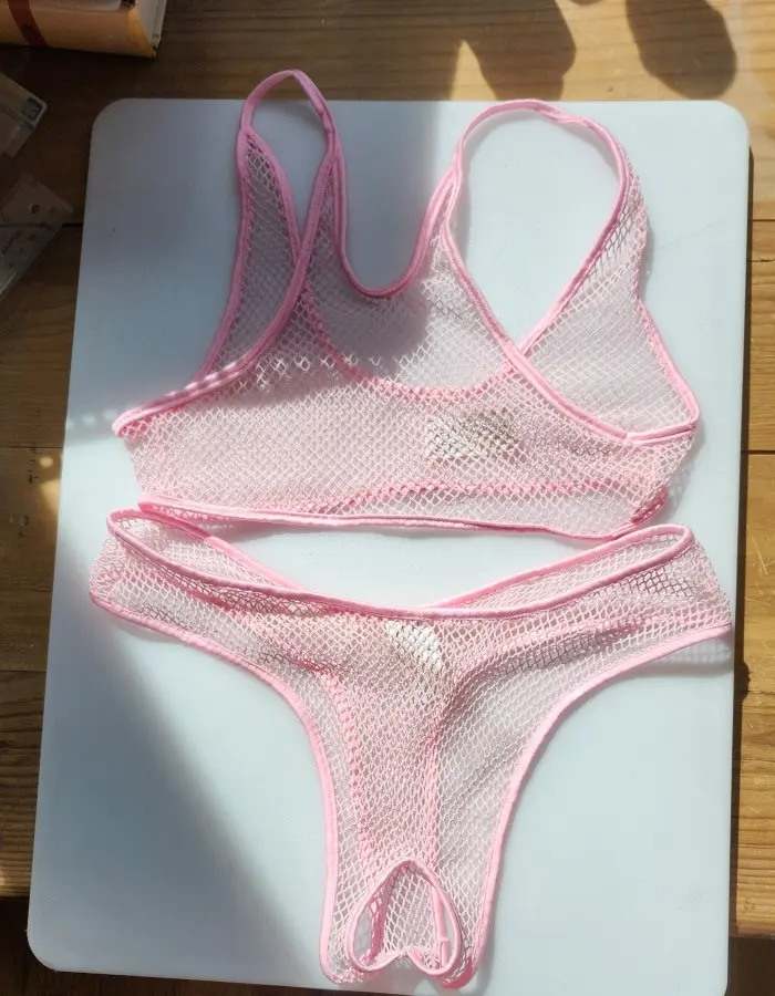 Fisher of Men - Fishnet Bra & Crotchless Thong
