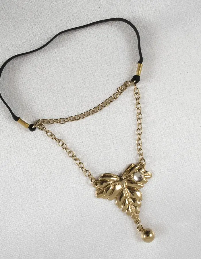 Foliage - Penis Band With Gold Leaf Charm