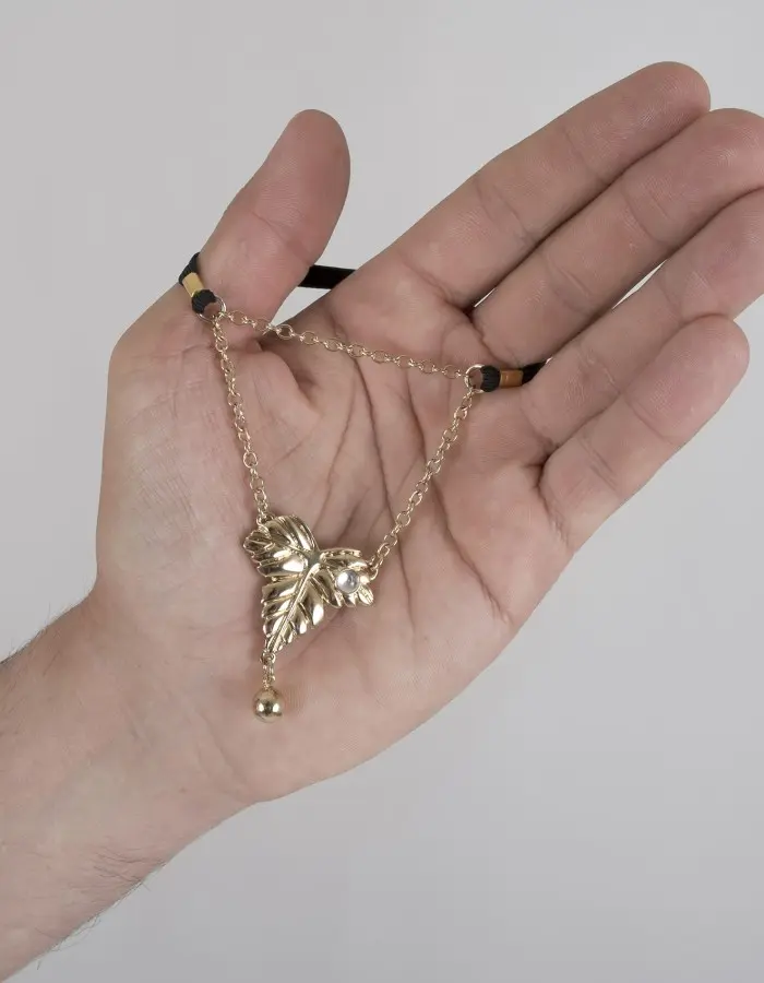 Foliage - Penis Band With Gold Leaf Charm