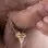 Foliage - Penis Band With Gold Leaf Charm