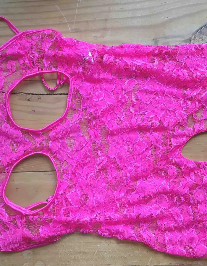 Gate to Her Heart - Open Cup Crotchless Romper