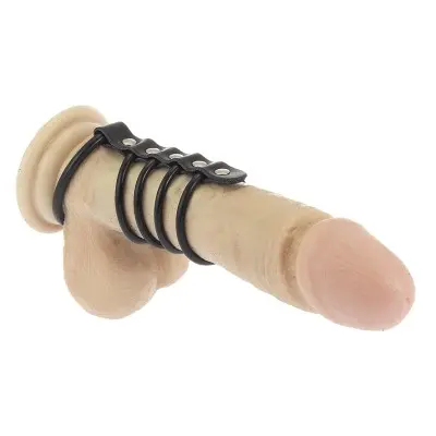 Gates of Hell Rubber and Leather Cock Ring