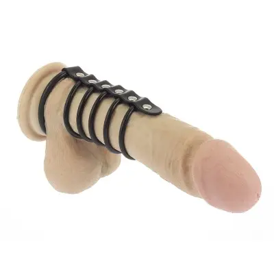Gates of Hell Rubber and Leather Cock Ring