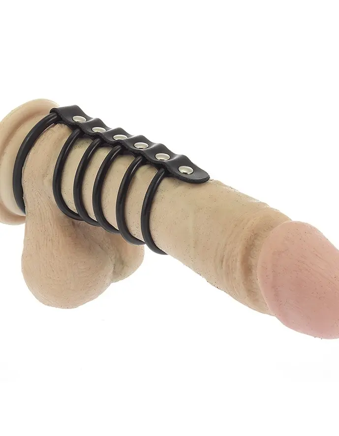 Gates of Hell Rubber and Leather Cock Ring