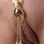 Giverny  - Labia G-String Jewelry with Budding Lily Charm and Gold Clit Teasers