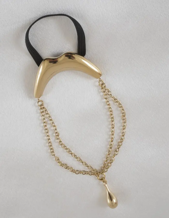 Go Deep - Men's Gold Kiss Penis Chain Bracelet with Pendant