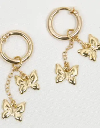 Gold Butterflies of Summer Non-Piercing Labia Clips