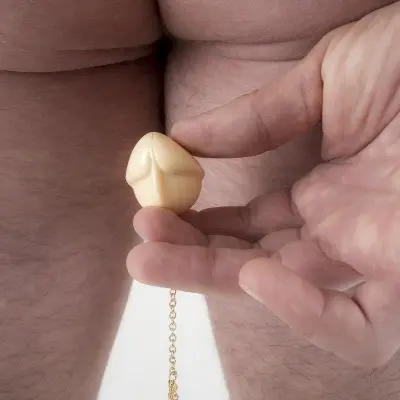 Golden Acorn - Insertable Glans Charm with Gold Pendants for Him