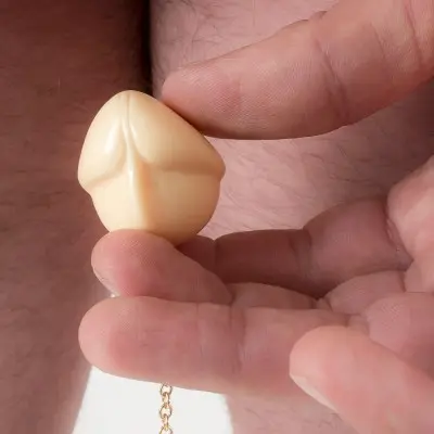 Golden Acorn - Insertable Glans Charm with Gold Pendants for Him