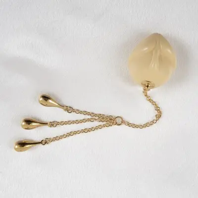 Golden Acorn - Insertable Glans Charm with Gold Pendants for Him