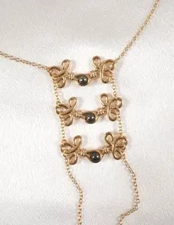 Golden Duchess - Necklace and Breast Chain with Nipple Clips